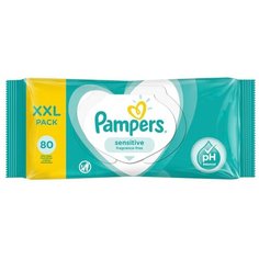 Влажные салфетки Pampers Sensitive, липучка, 80 шт.
