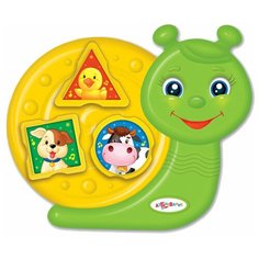 Развивающая игрушка Азбукварик Улиточка, желтый/зеленый