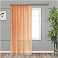 Тюль Witerra вуаль с тиснением роза на ленте 150x260 см 1 шт. персик