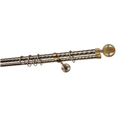 Карниз двухрядный Уют 691ВК.07.D16 ОСТ Шар (200 см) бронза