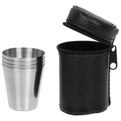 Набор туристической посуды BOYSCOUT 61114, 4 шт. серебристый/черный