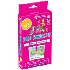Набор карточек Айрис-Пресс Занимательные карточки. Мы вместе. Общее и частное 48 шт.