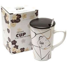 Мон Ами Кружка MUG-189 бежевый/черный