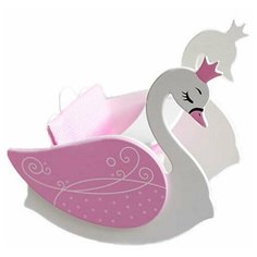 Мебель для кукол Манюня Игрушка детская изящный лебедь (стул для кормления с качалкой), коллекция Shining Crown. Розовый
