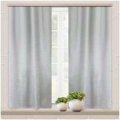 Портьеры Witerra Элегия блэкаут на ленте 180 см 2 шт. серебро