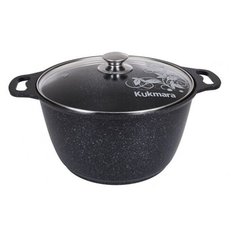 Кастрюля Kukmara Marble Induction, 4 л, темный мрамор