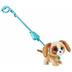 Интерактивная мягкая игрушка FurReal Friends Walkalots Собака E4780 коричневый/голубой