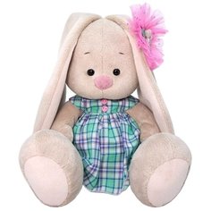 Мягкая игрушка Зайка Ми в зеленом платье в клетку 18 см