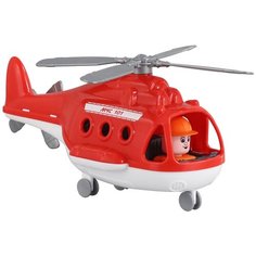 Вертолет Полесье Альфа пожарный (68651) в коробке, 29.5 см, красный