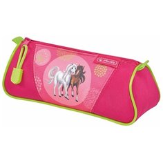 Herlitz Пенал-косметичка Triangular Spring Horses (50014460) розовый