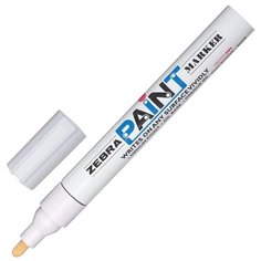 Zebra Маркер-краска перманентный Paint (MOP-200M), белый Зебра
