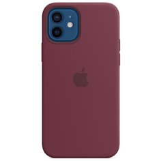 Чехол-накладка Apple MagSafe силиконовый для iPhone 12/iPhone 12 Pro сливовый