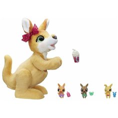 Интерактивная мягкая игрушка FurReal Friends кенгуру Джози и ее малыши E6724 бежевый