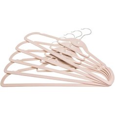 Вешалки-плечики 5 шт. 40,5х0,4х22,5 см EL Casa Розовый с перекладиной