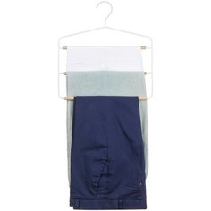 Вешалка для брюк 34,9х1,2х35,3 см EL Casa Белая с 3 деревянными перекладинами