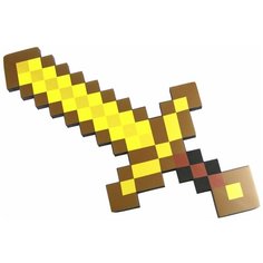 Игрушечное оружие Меч золотой пиксельный 60 см Mojang