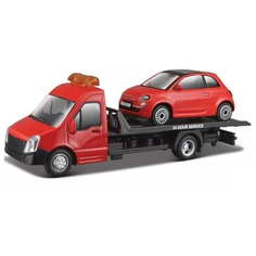 Bburago Коллекционная машинка-эвакуатор "18-31400/5 1:43 Street Fire Flatbed Transport", красный