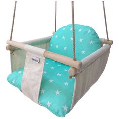 Качели Детские Подвесные для Детей MASHUSHA до 30кг для дома и улицы Beige Фабрика счастья