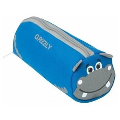 Пенал школьный Grizzly легкий, бегемот