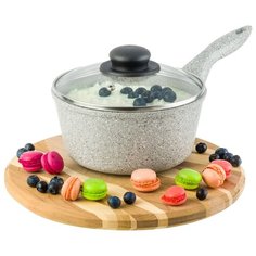Ковш 1,5 л Elan Gallery ГАРМОНИЯ ВКУСА Серый агат с крышкой D18