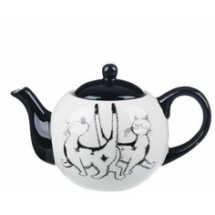 Чайник заварной керамический, MILLIMI, "Черный кот"