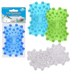 Мыльница "Пузырьки" прямоуг 11,5*7,5см 4 цв МультиДом
