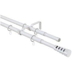 Карниз двойной 16/19 мм Телескоп 611.689 160/300 с мет.кольцами Arttex