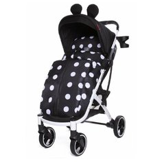 Jetem,Коляска прогулочная Lavida, черная_точка/белая_рама Babycare