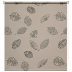 Рулонные шторы 60 см х 160 см Бежевый Листья DECOFEST