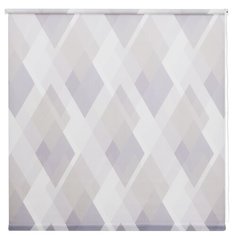 Рулонные шторы 100 см х 160 см Серый Ромбы DECOFEST