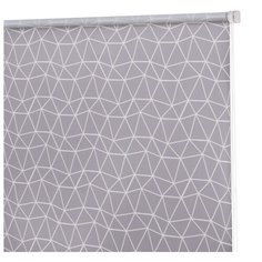 Рулонные шторы 160 см х 175 см Серый Геометрическая сетка DECOFEST