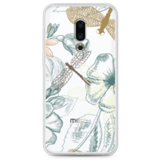 Силиконовый чехол Тени стрекоз на Meizu 16th Case Place
