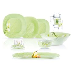 Столовый сервиз CARINA SOFIANE GREEN 46 предметов 6 персон Luminarc