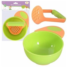 Миска с толкушкой 2цв NEW МультиДом