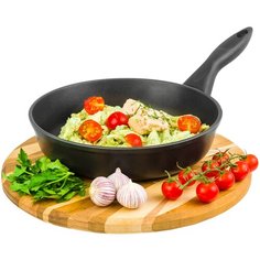 Сковорода глубокая 22 см Elan Gallery Гармония вкуса Черный Оникс, несъёмная ручка