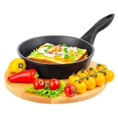 Сковорода глубокая Гармония вкуса "Черный оникс", 18 см Elan Gallery