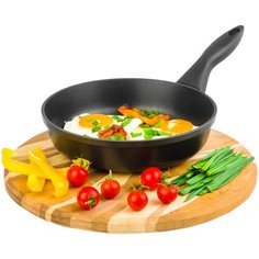 Сковорода глубокая 20 см Elan Gallery Гармония вкуса Черный Оникс без крышки несъёмная ручка