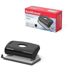 Дырокол ErichKrause Elegance до 10 листов, черный (в коробке по 1 шт.)