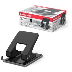 Дырокол ErichKrause Quadro до 40 листов, ассорти (в коробке по 1 шт.)