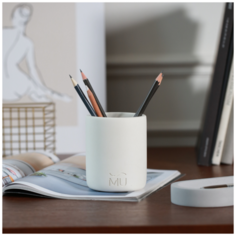 Канцелярский органайзер-подставка Ben, 11x9x7,5, экобетон, белый Musko