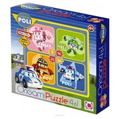 Пазл 4 в 1. 4-6-9-12 эл. Робокар Поли. Всегда готовы! Origami
