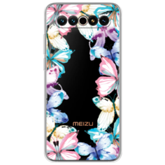 Силиконовый чехол Рамка из бабочек на Meizu 17 Case Place