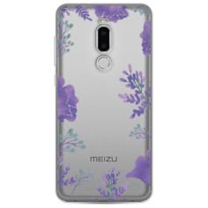 Силиконовый чехол Сиреневая цветочная рамка на Meizu Note 8 Case Place