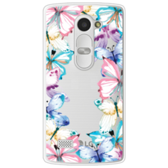Силиконовый чехол Рамка из бабочек на LG Leon (H324) Case Place
