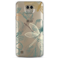Силиконовый чехол Тени стрекоз на LG X Cam Case Place