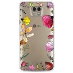 Силиконовый чехол Цветочная рамка на LG X Cam Case Place