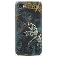 Силиконовый чехол Тени стрекоз на LG Q6 Case Place