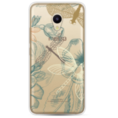 Силиконовый чехол Тени стрекоз на Meizu M5c Case Place