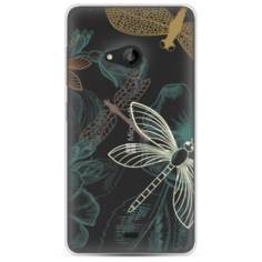 Силиконовый чехол Тени стрекоз на Microsoft Lumia 535 Case Place