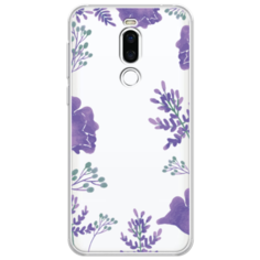Силиконовый чехол Сиреневая цветочная рамка на Meizu X8 Case Place